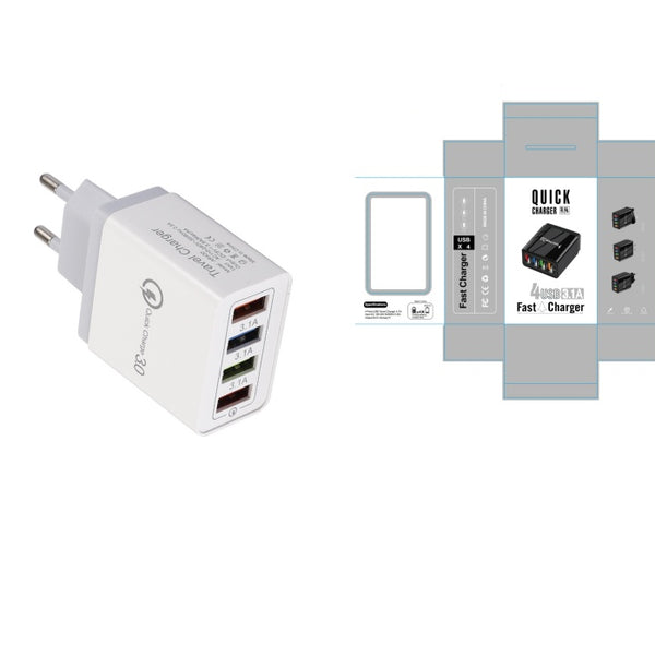USB Charger Quick Charge 3.0 4 Phone Adapter For Tablet Portable Wall Mobile Charger Fast Charger