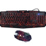 J10 tricolor backlight wired gaming keyboard set colorful luminous gaming mouse keyboard Russian keyboard