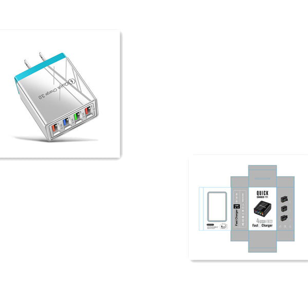 USB Charger Quick Charge 3.0 4 Phone Adapter For Tablet Portable Wall Mobile Charger Fast Charger