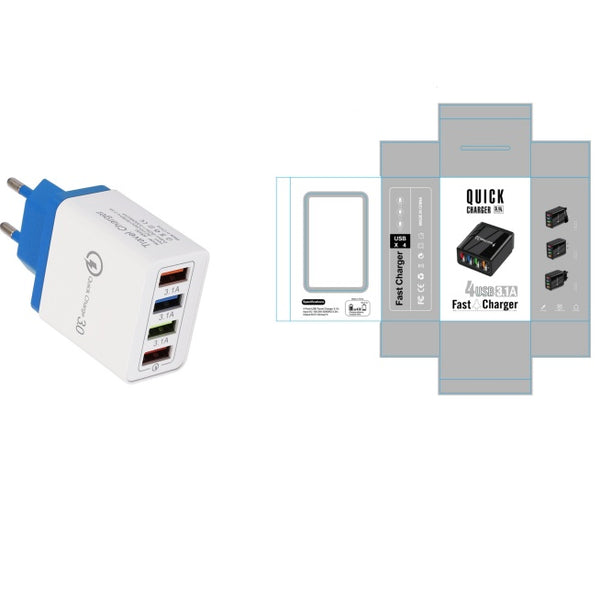 USB Charger Quick Charge 3.0 4 Phone Adapter For Tablet Portable Wall Mobile Charger Fast Charger